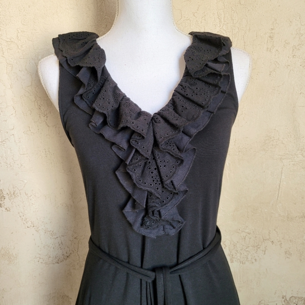 Lauren Black Cotton Knit Sundress